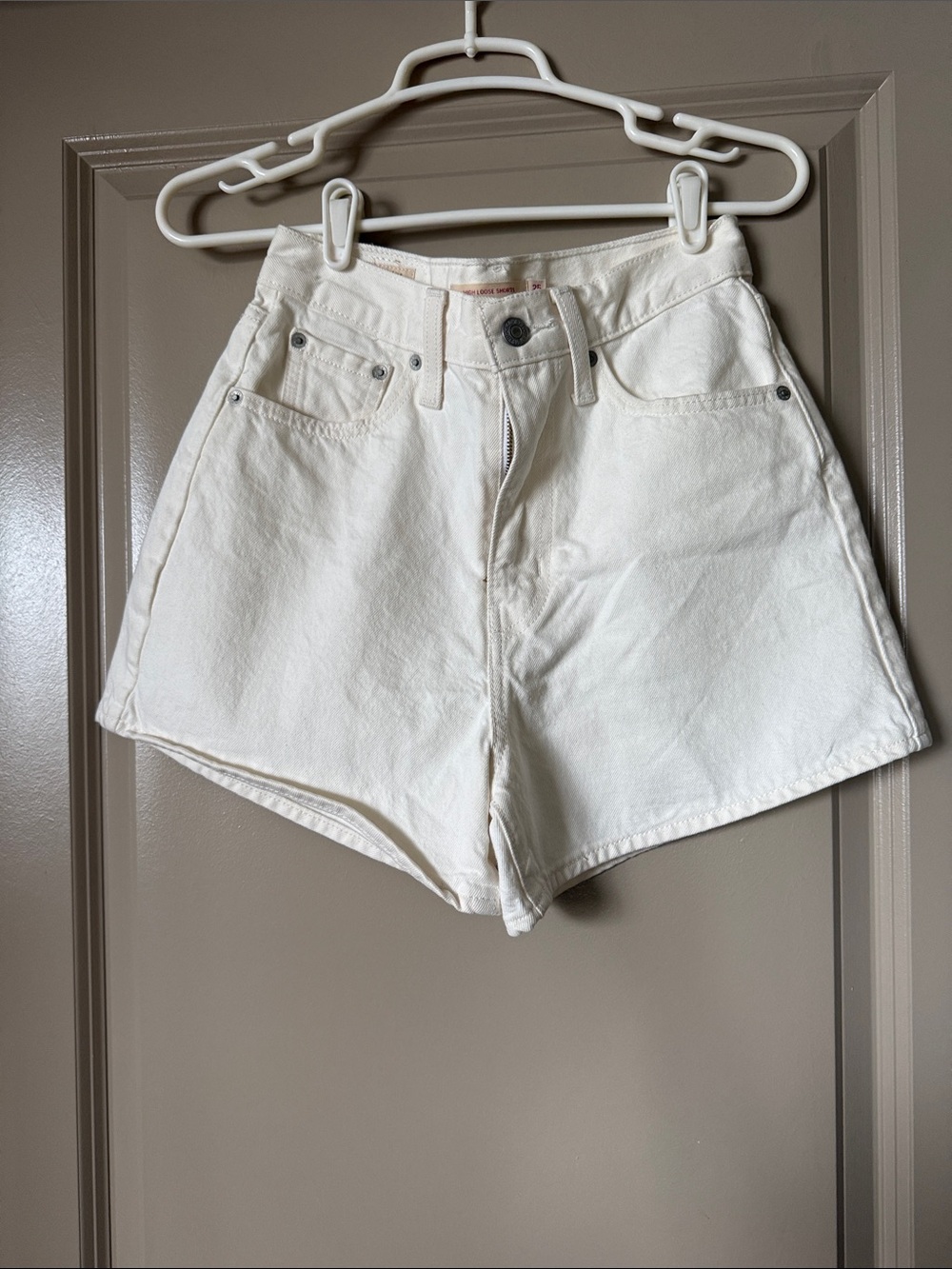 Levi White High-Rise Women’s Denim Shorts
